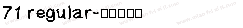 71 regular字体转换